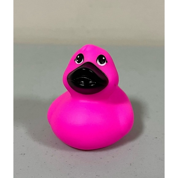 Black Hot Pink Emo Goth Girl Rubber Duck Duckie Bath Toy 🩷🖤 #duck #toys #toy - Picture 1 of 2